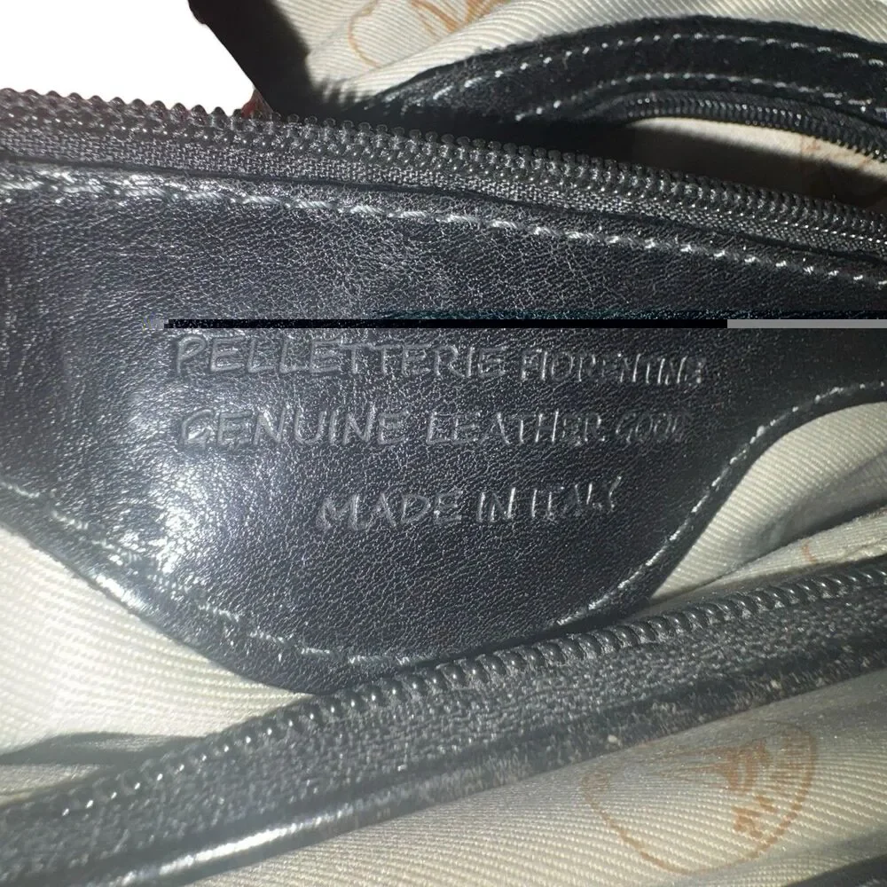 Pelletterie Fiorentine Black Italian Leather 11.5x16 Briefcase